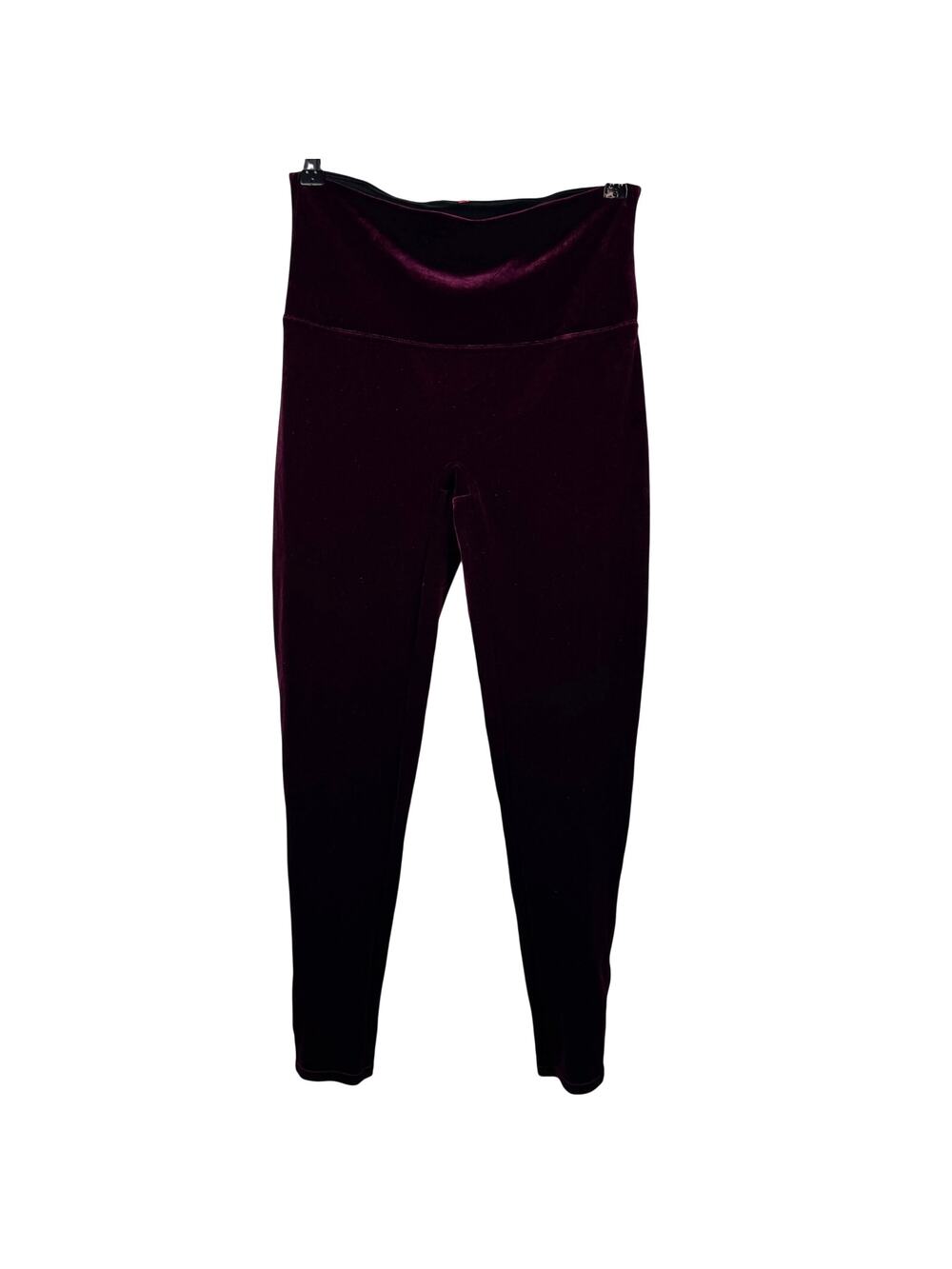 Spanx Purple Leggings Velour Velvet High-Waisted Casual Pull On Size Large L